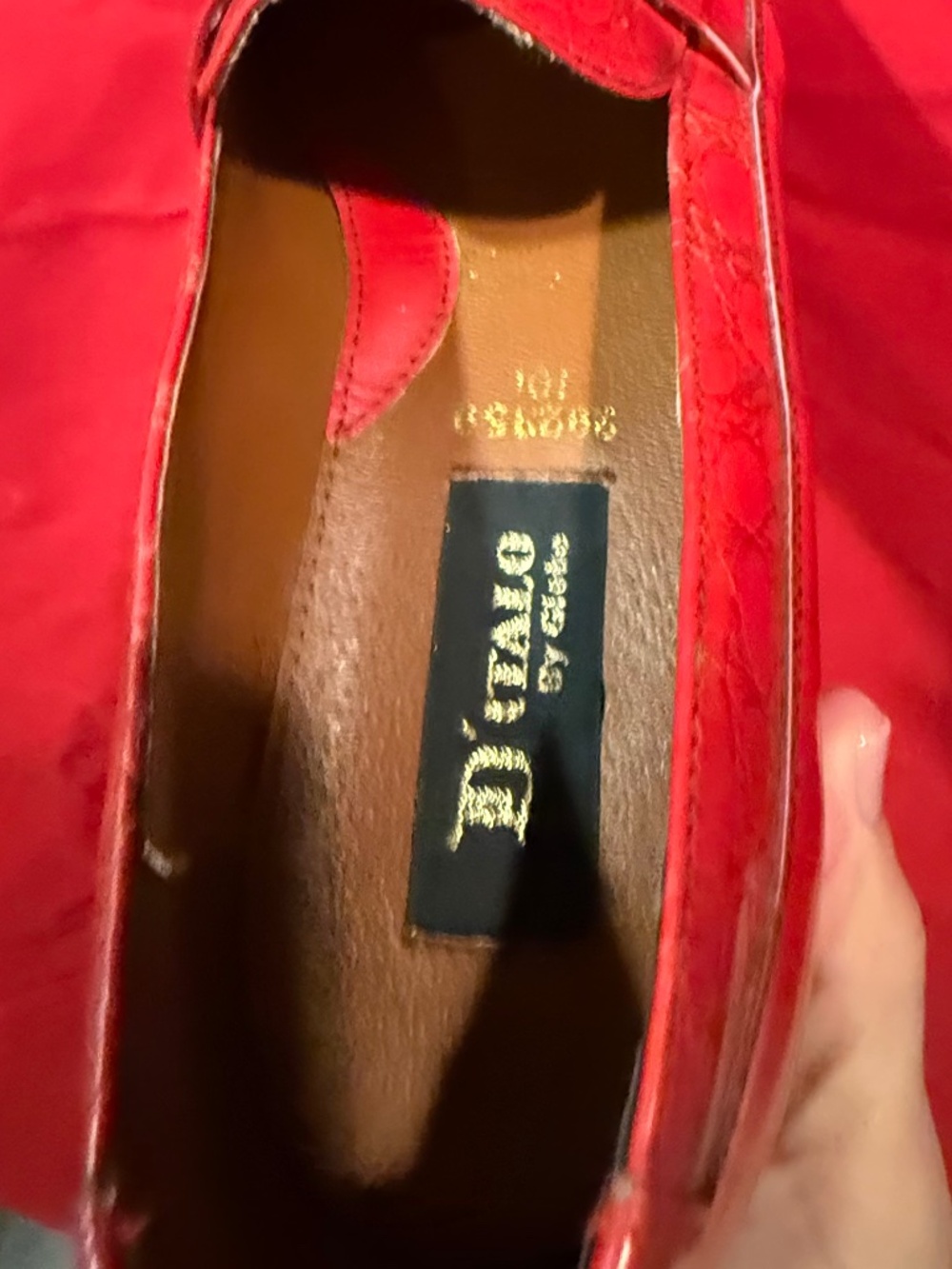 D'ITALO RED MENS DRESS SHOES SIZE 10 1/2 - Picture 5 of 12